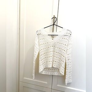 Miss Selfridge white V-neck sweater